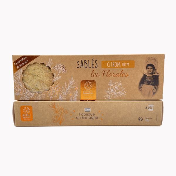 Étui carton 120g - Sablés citron/thym