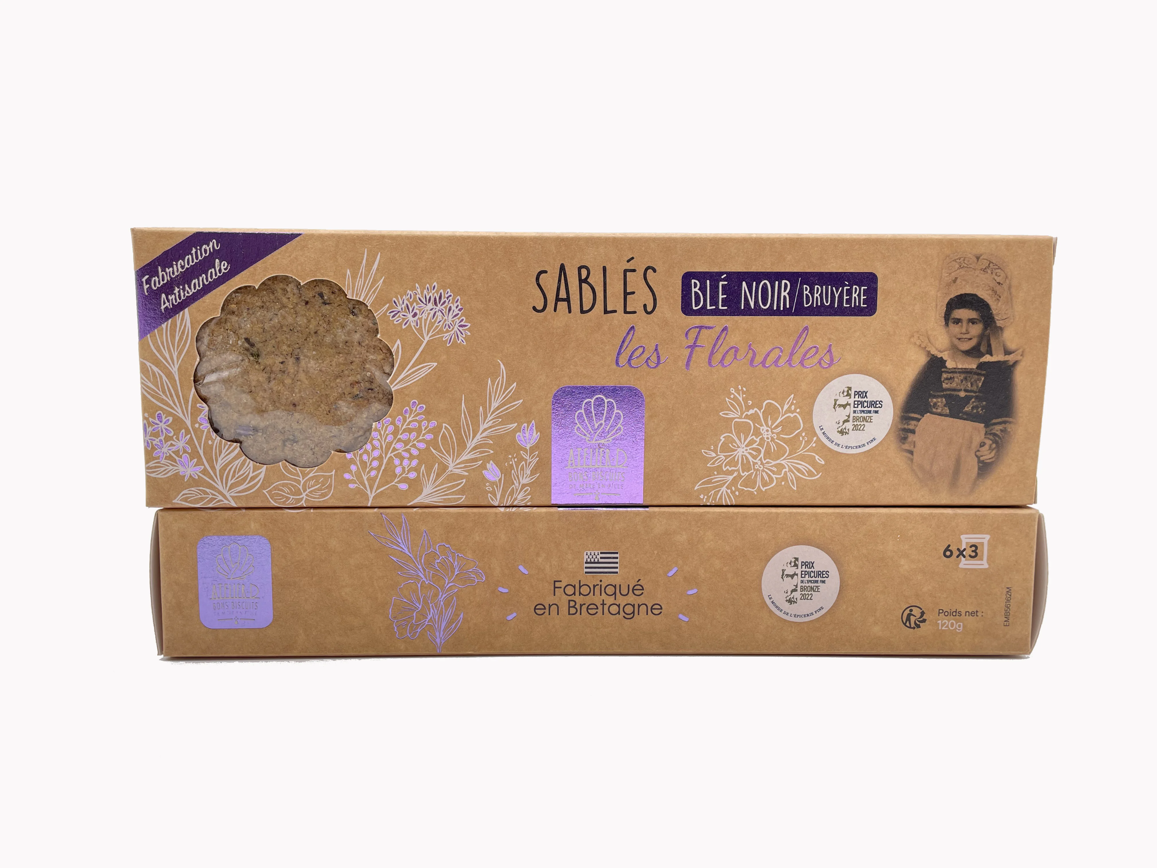 Sablés blé noir et bruyère l les Florales AtelierD 120g