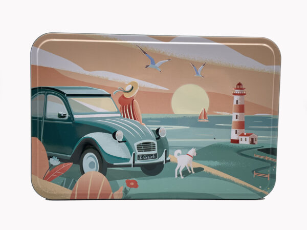 Boite métal 350g  2 chevaux  Assortiment