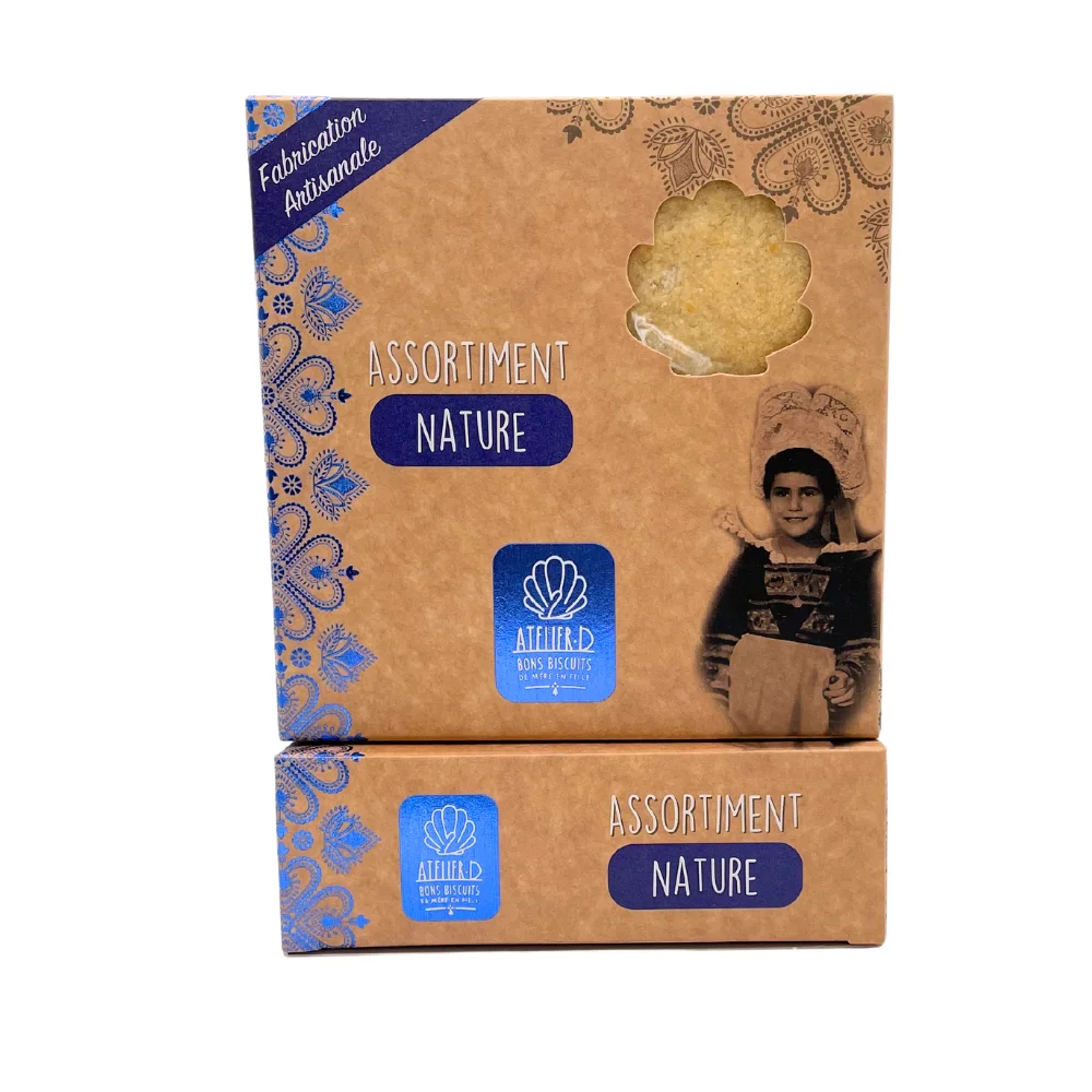 Etui carré 170g Assortiment nature