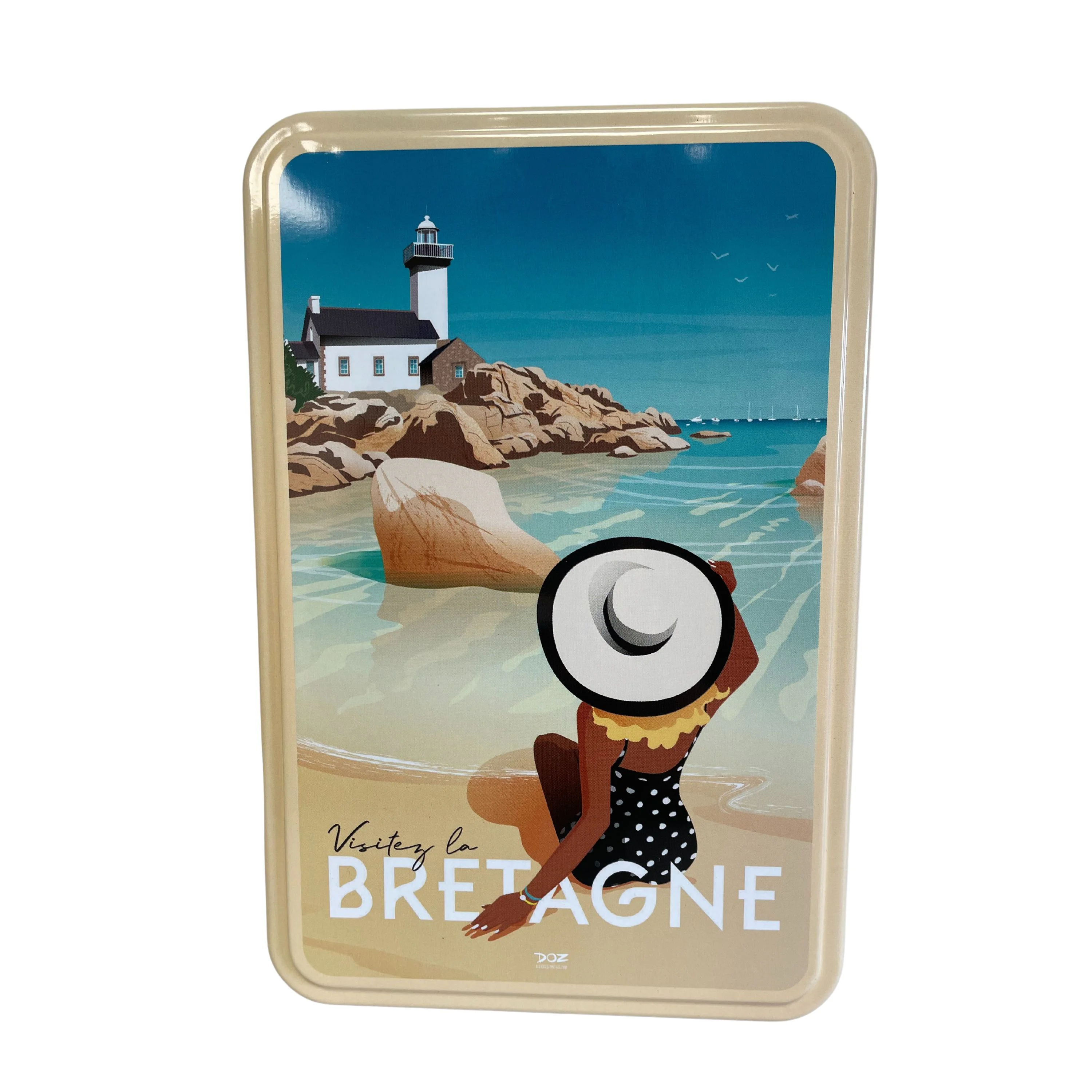 Assortiment palets bretons et galettes bretonne dans une boite métallique souvenir de Bretagne biscuits traditionnel au beurre salé.