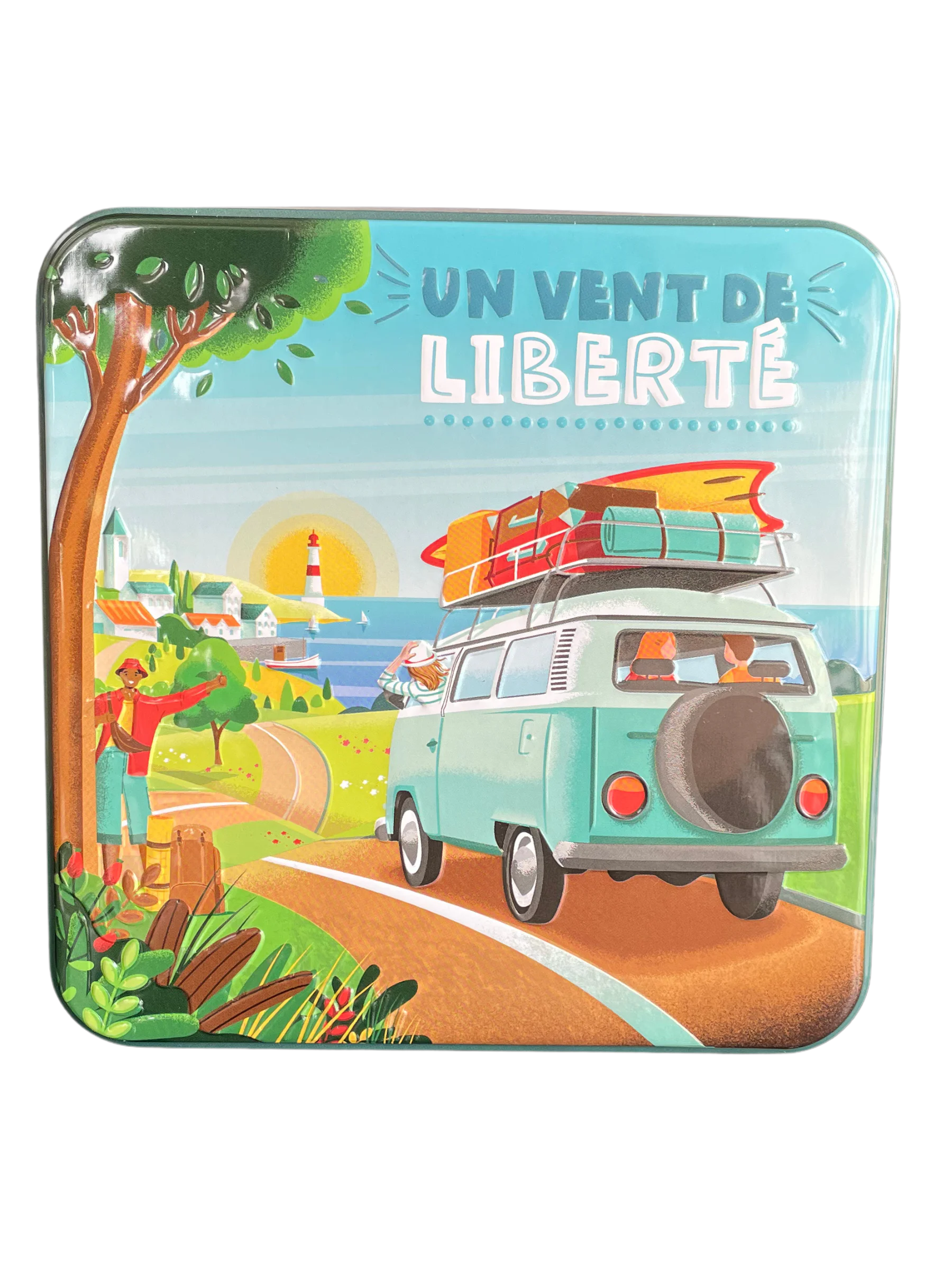 Assortiment palets bretons et galettes bretonne dans une boite métallique souvenir de Bretagne biscuits traditionnel au beurre salé.