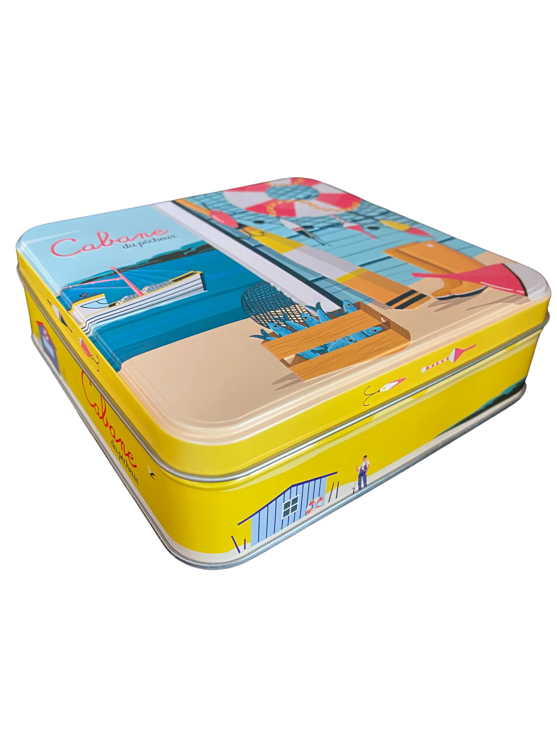 Assortiment palets bretons et galettes bretonne dans une boite métallique souvenir de Bretagne biscuits traditionnel au beurre salé.