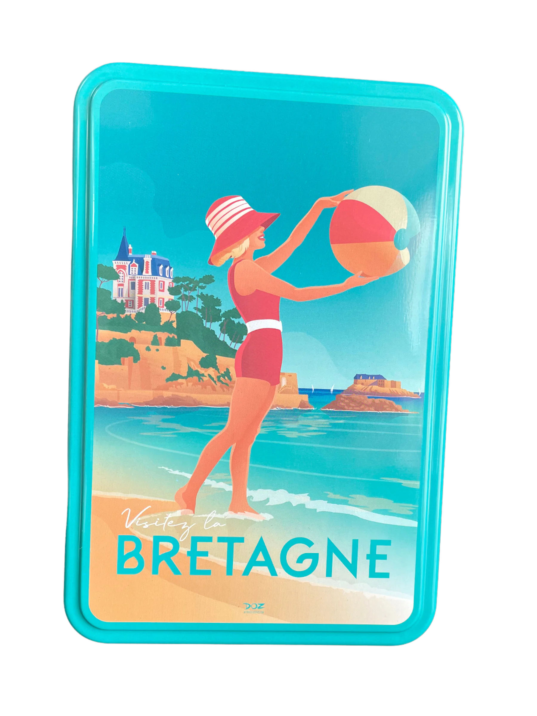 Assortiment palets bretons et galettes bretonne dans une boite métallique souvenir de Bretagne biscuits traditionnel au beurre salé.