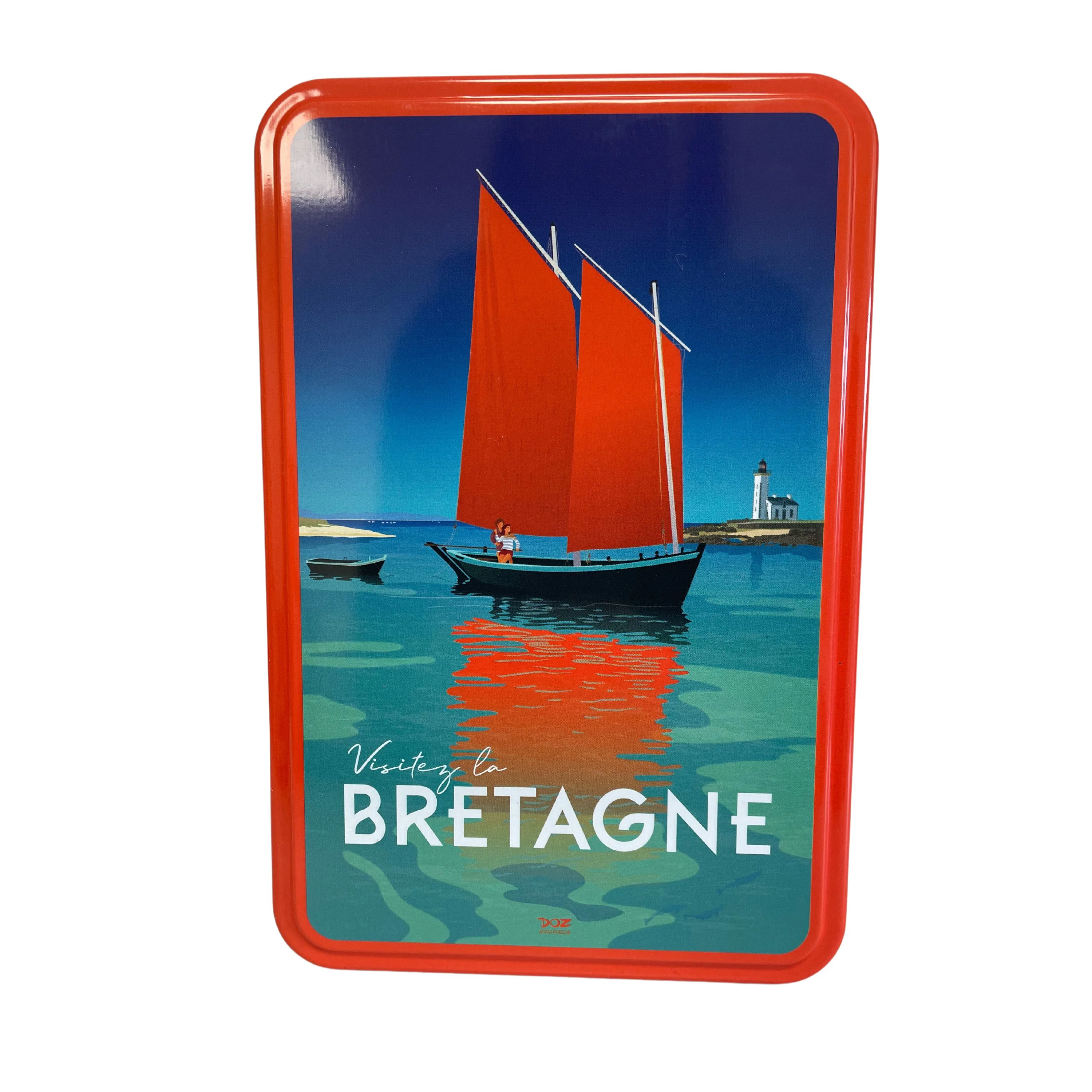 Assortiment palets bretons et galettes bretonne dans une boite métallique souvenir de Bretagne biscuits traditionnel au beurre salé.