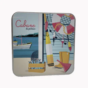 Assortiment palets bretons et galettes bretonne dans une boite métallique souvenir de Bretagne biscuits traditionnel au beurre salé.