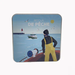 Assortiment palets bretons et galettes bretonne dans une boite métallique souvenir de Bretagne biscuits traditionnel au beurre salé.