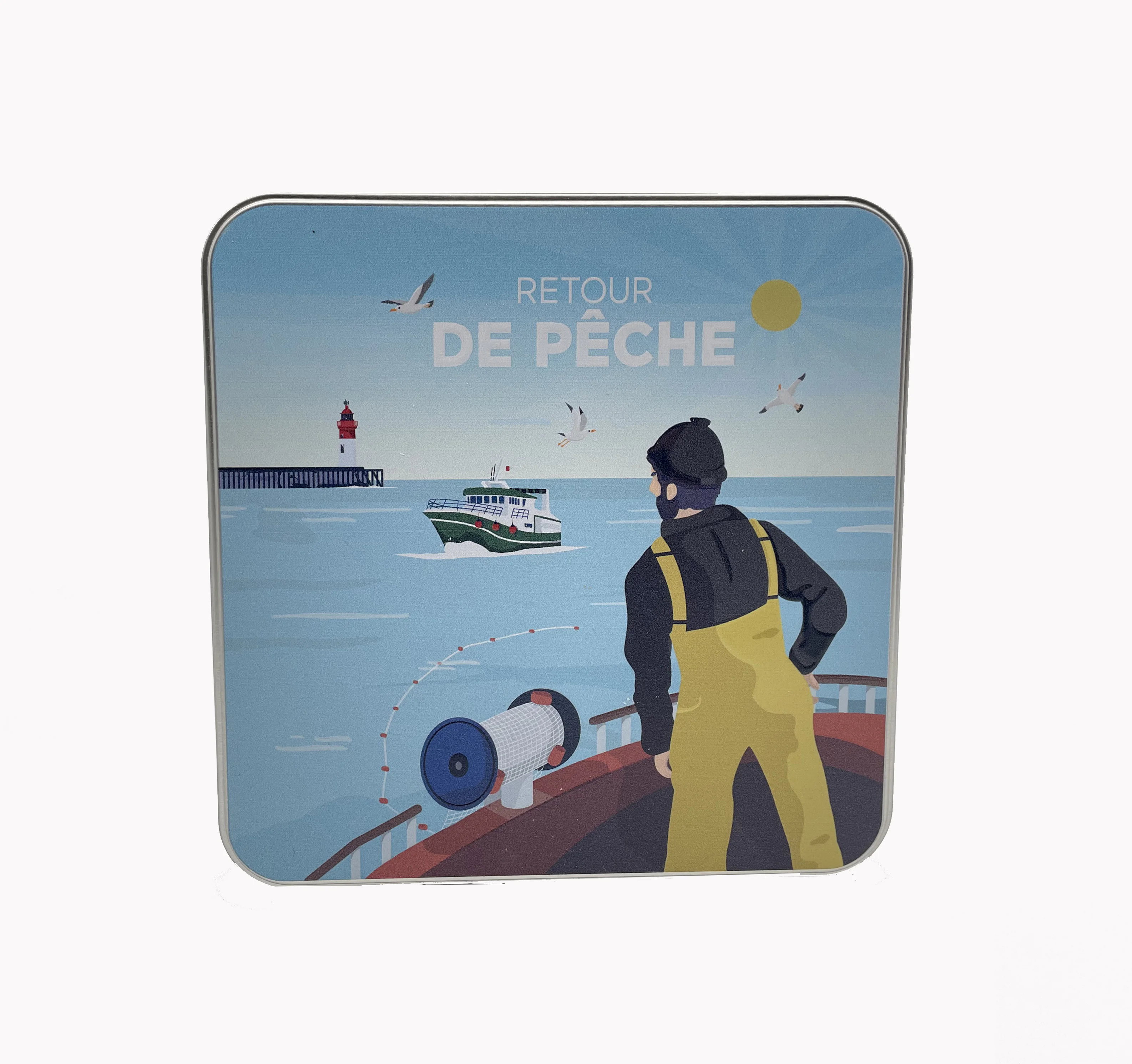 Assortiment palets bretons et galettes bretonne dans une boite métallique souvenir de Bretagne biscuits traditionnel au beurre salé.