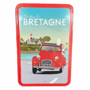 Assortiment palets bretons et galettes bretonne dans une boite métallique souvenir de Bretagne biscuits traditionnel au beurre salé.