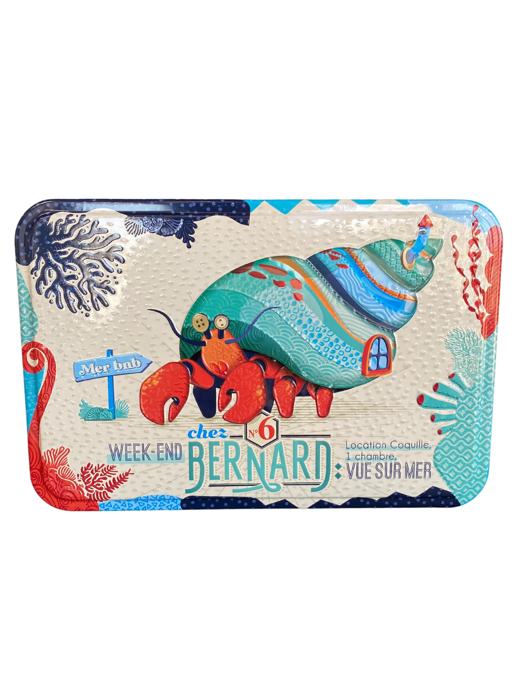 Assortiment palets bretons et galettes bretonne dans une boite métallique souvenir de Bretagne biscuits traditionnel au beurre salé.